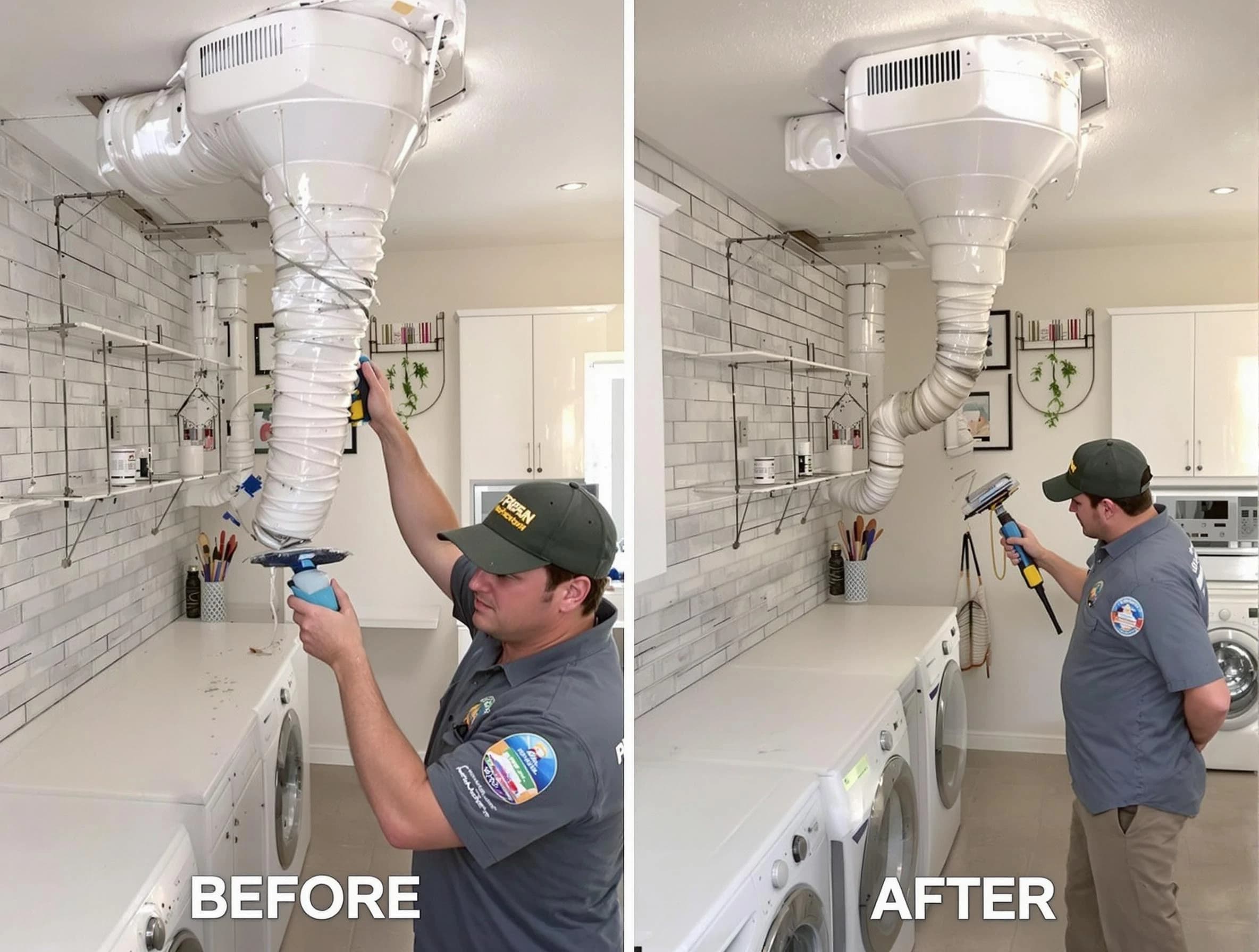 Professional dryer exhaust vent cleaning by Erie Dryer Vent Cleaning in Erie