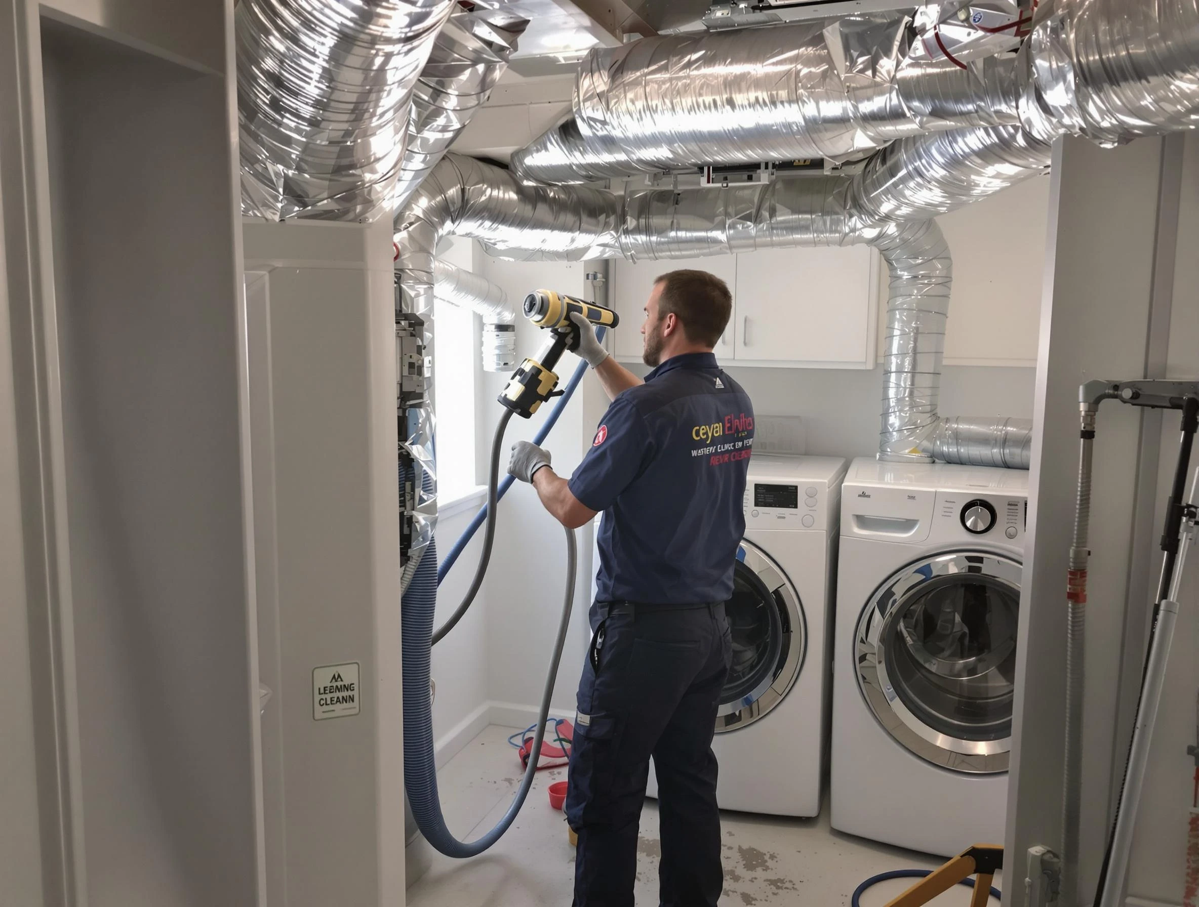 Erie Dryer Vent Cleaning specialist using advanced equipment for thorough duct cleaning in Erie