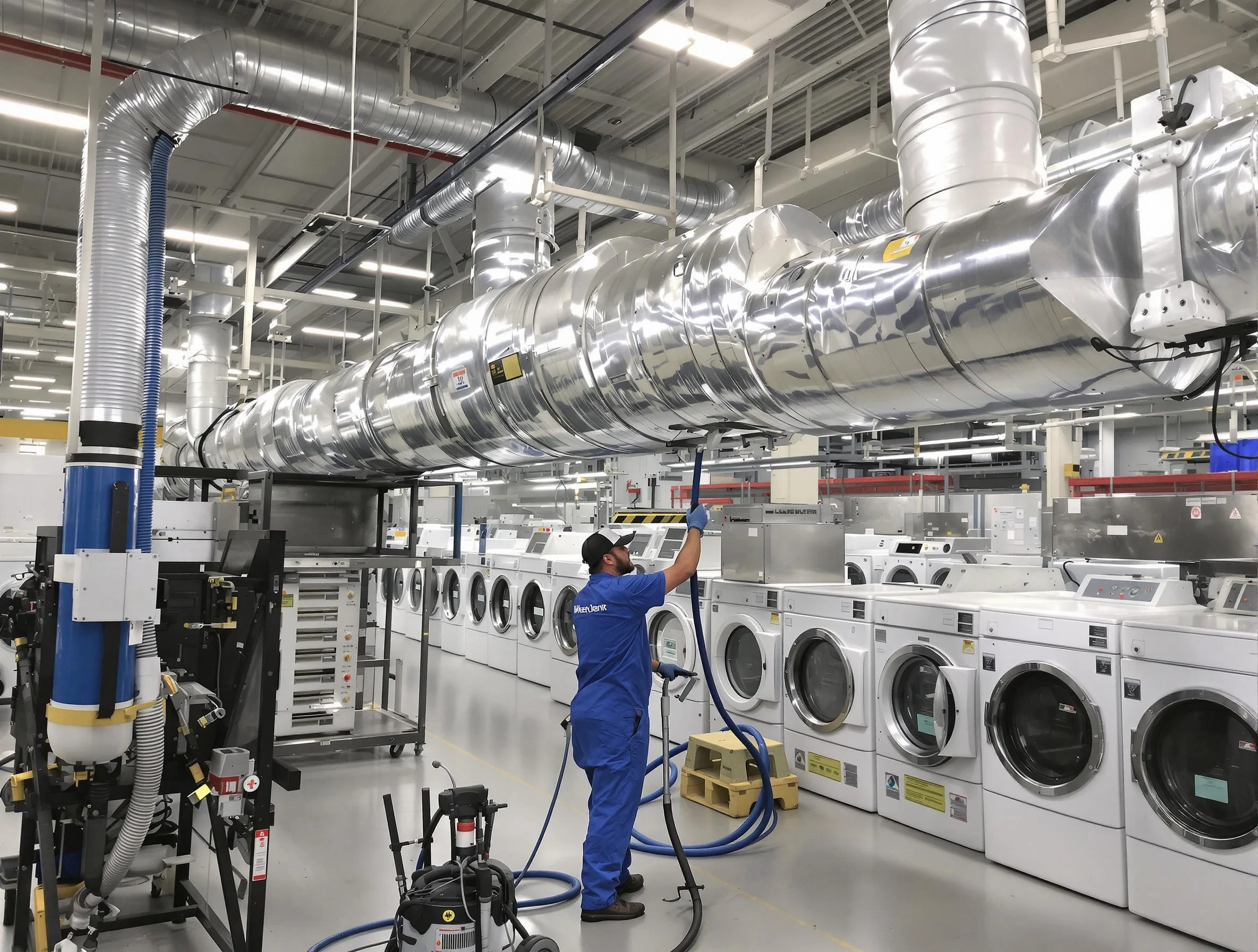 Erie Dryer Vent Cleaning team performing heavy-duty industrial dryer vent cleaning in Erie